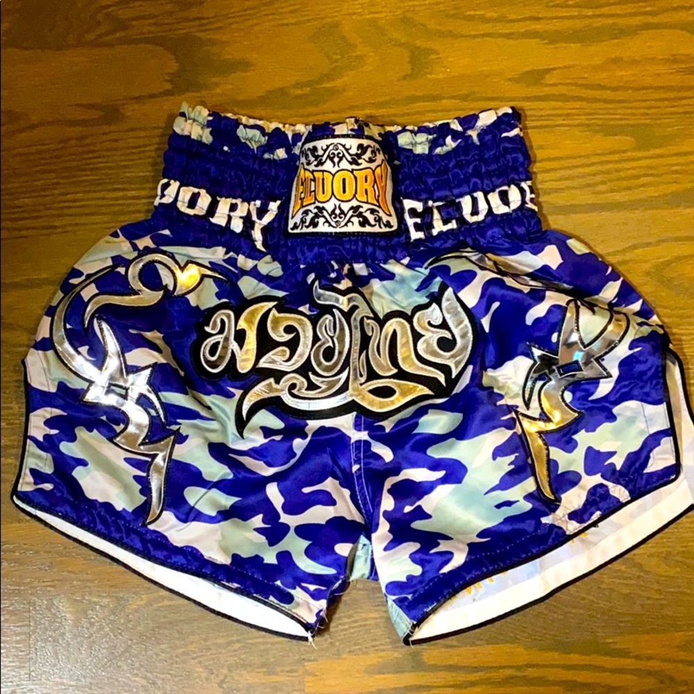 Blue camo boxing shorts (boxer) (costume)